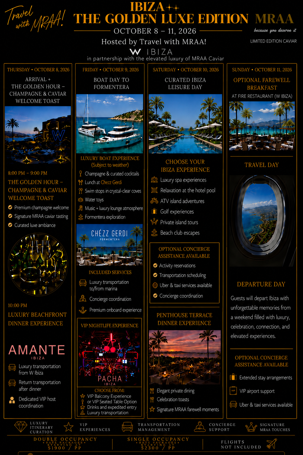 Travel with MRAA: IBIZA - The Golden Luxe Edition